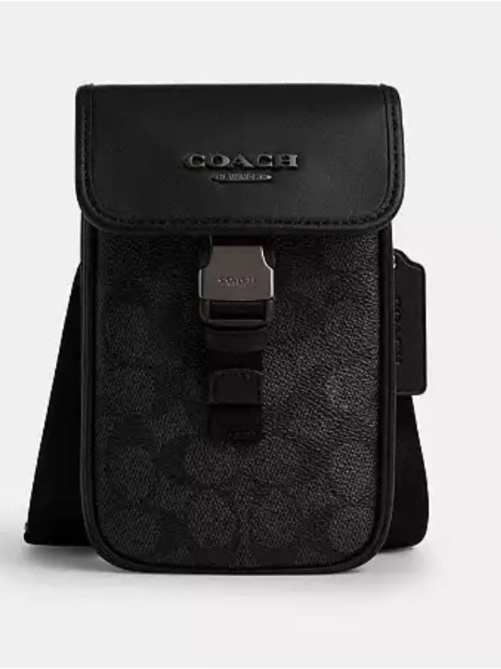Coach Men’s Racer Phone Crossbody Bag In Signature Canvas